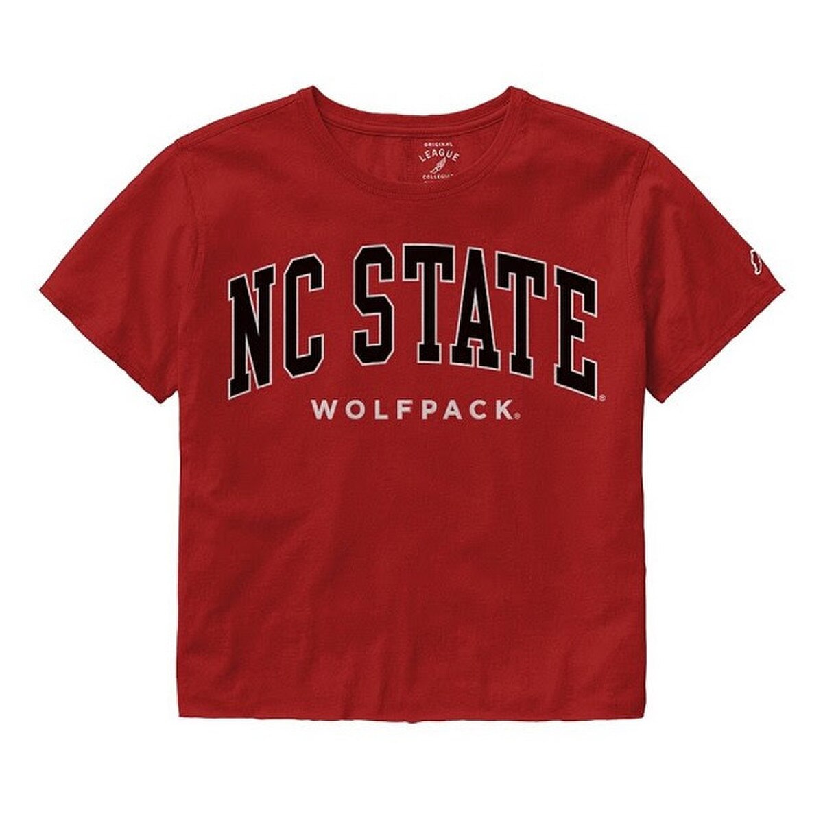 Ladies Cropped Tee - Red - Nc State